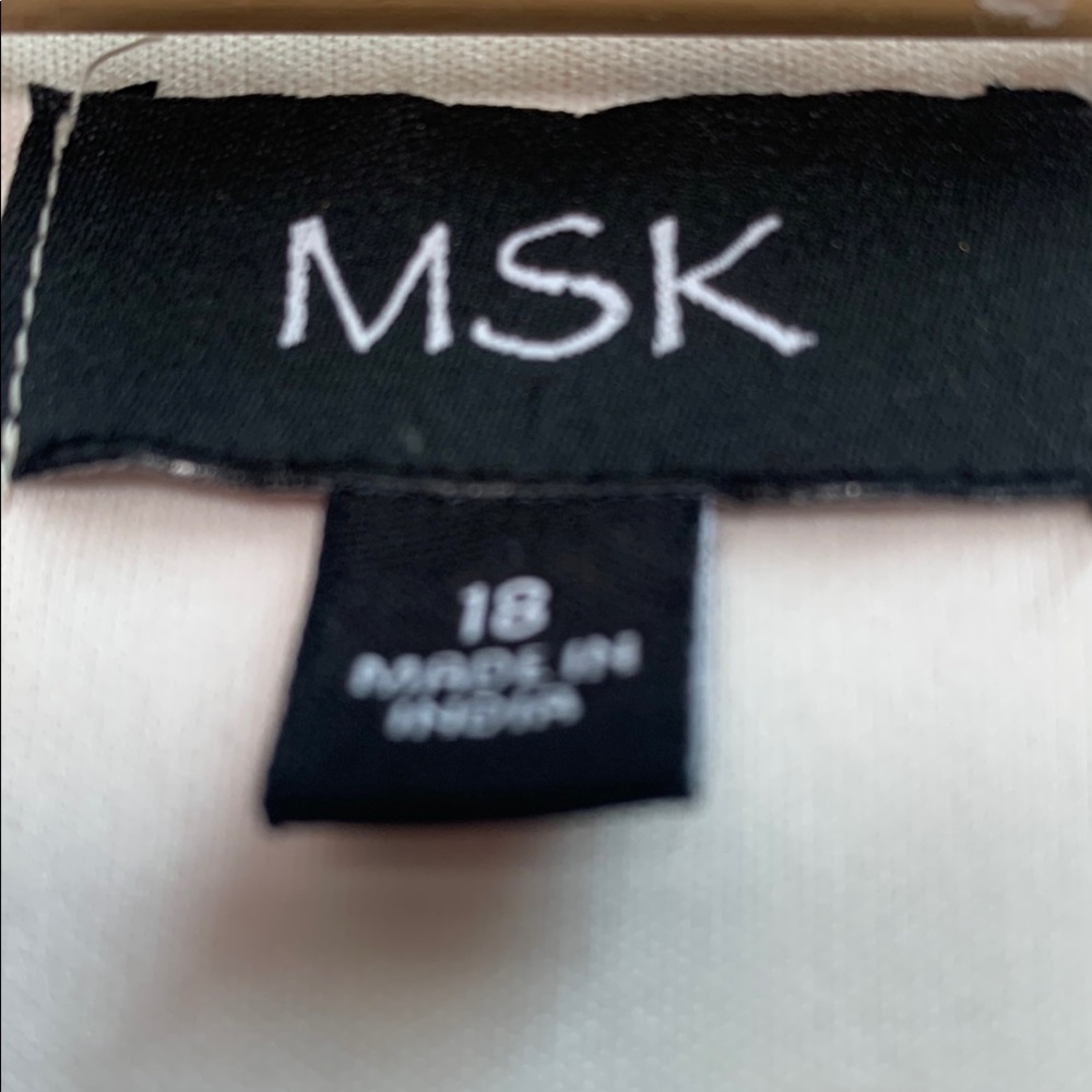 MSK Cream and Pink Casual Midi Sundress - Picture 2 of 11